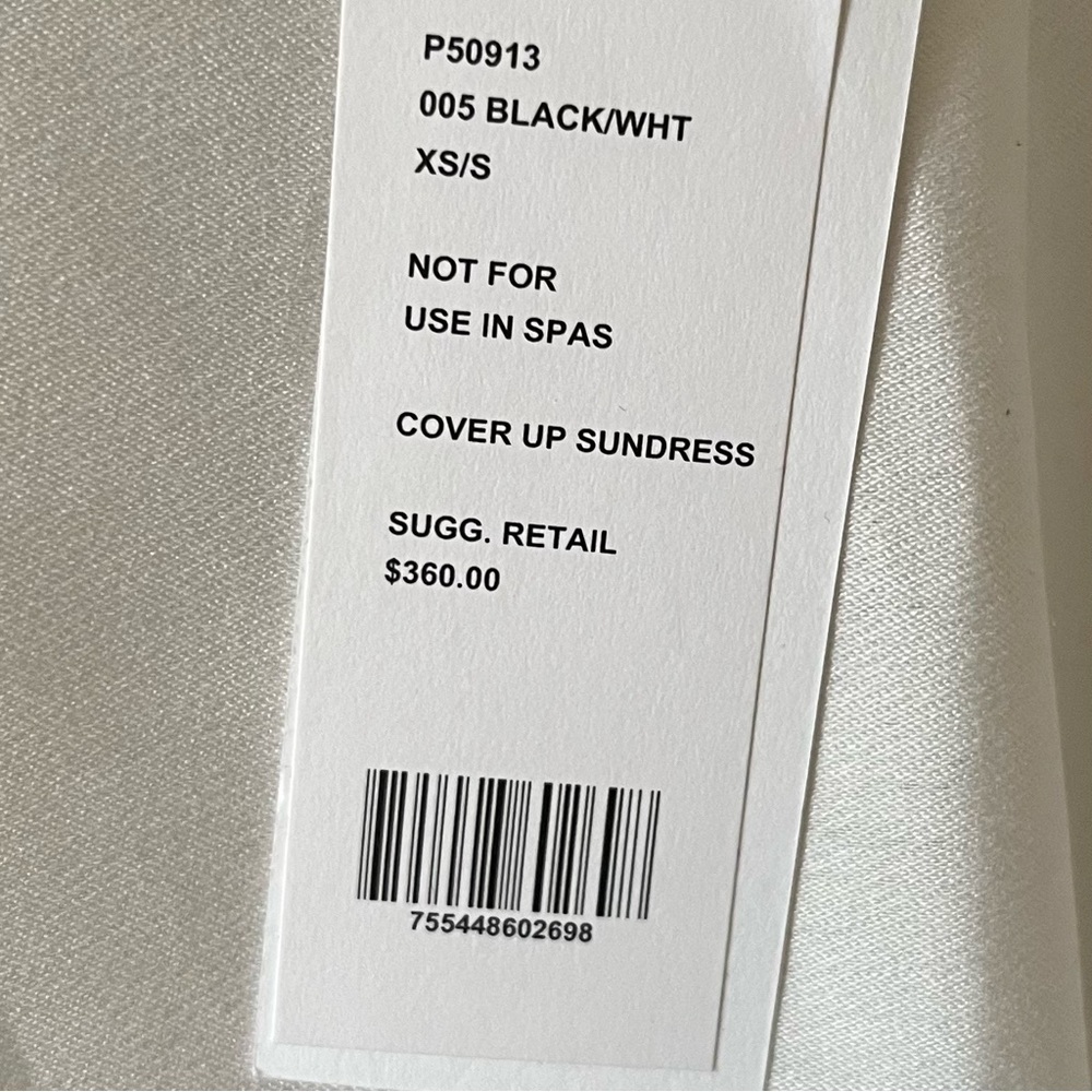 Proenza Schouler Sheer Stripped Cover Up Sundress In Black & White Size XS/Small - Picture 14 of 14